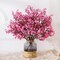 Pink Fake Flowers Artificial Flowers, 5 Pcs Real Touch Silk Flowers Faux Artificial Flowers for Decorations, Babys Breath Artificial Flowers Bulk for Spring Decor Floral Arrangement